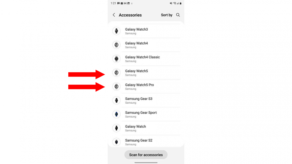 an image of the Samsung Health app beta, which mentions a Galaxy Watch 5 and Galaxy Watch 5 Pro.