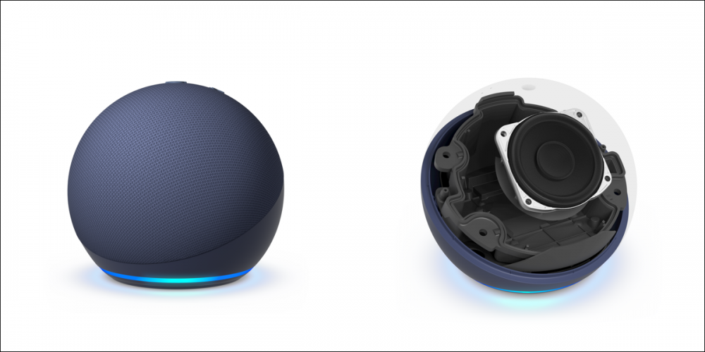 New Echo Dot, front and interior