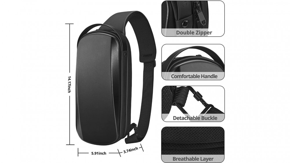 Dimensions and and attributes of the MVRPDXC Carrying Case for Steam Deck.