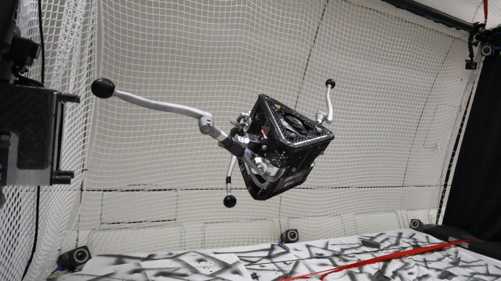 Watch a tripod robot test its asteroid leaping skills